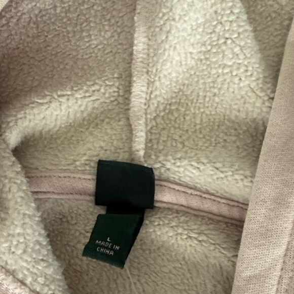 New Wild Fable Light Dusty Pink Zip-Up Hoodie Oversized Cropped size L - Picture 3 of 4